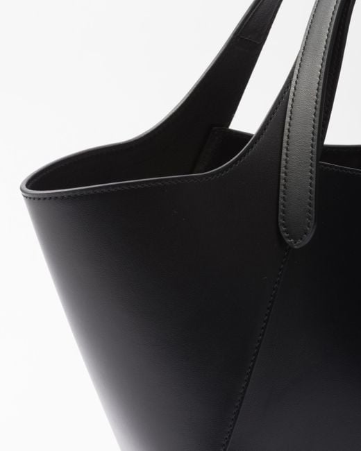 Prada Black Medium Leather Tote Bag