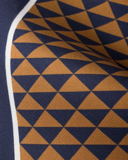 Prada Brown Printed Silk Twill Scarf for men