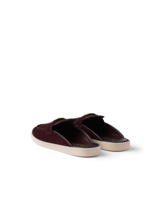 Prada Brown Suede Mules