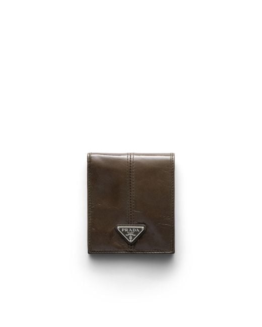 Prada Lederbrieftasche Mit Münzfach, Herren in Green für Herren