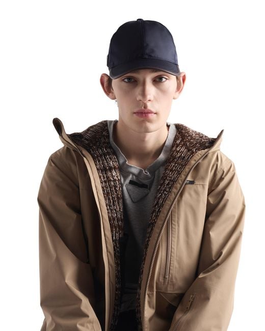 Prada Blue Speedrock Re-Nylon Baseball Cap for men