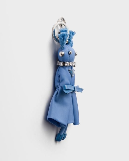 Prada Blue Re-Nylon Keychain Charm