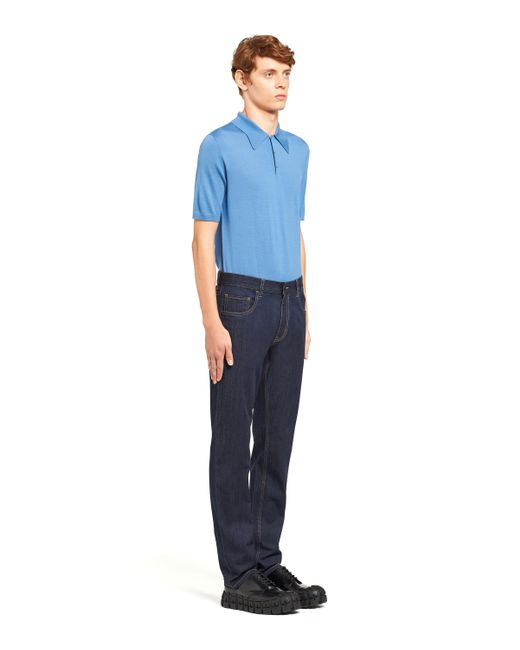 Pantalon En Denim Prada pour homme en coloris Blue