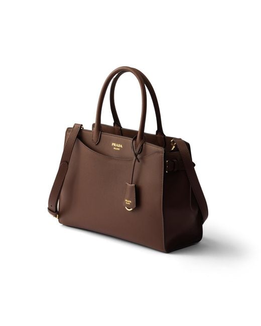 Prada Brown Prelude Large Leather Handbag