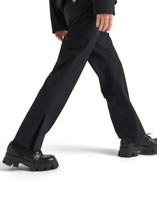 Prada Black Stretch Technical Fabric Pants