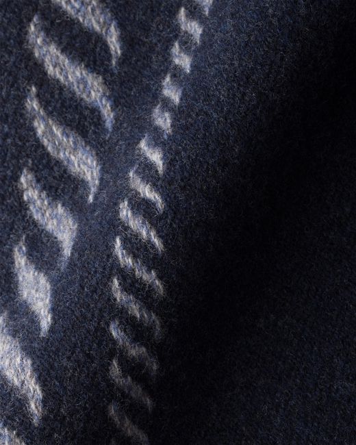 Prada Blue Wool And Cashmere Scarf for men