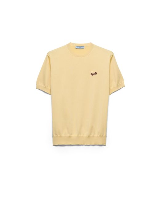 Prada White Silk Crew-Neck Sweater
