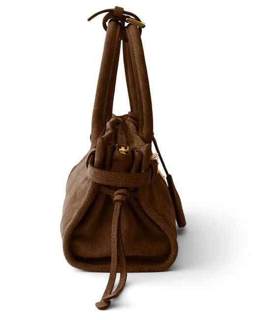 Prada Brown Bonnie Suede Mini Handbag