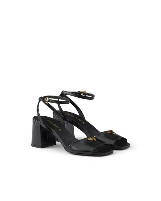 Prada White Leather Sandals