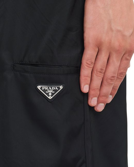 Prada Black Straight-Leg Shorts for men