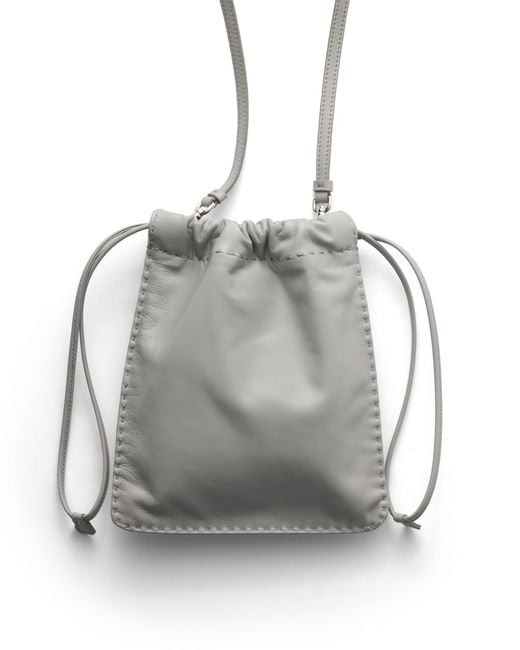 Prada Gray Nappa Leather Smartphone Pouch