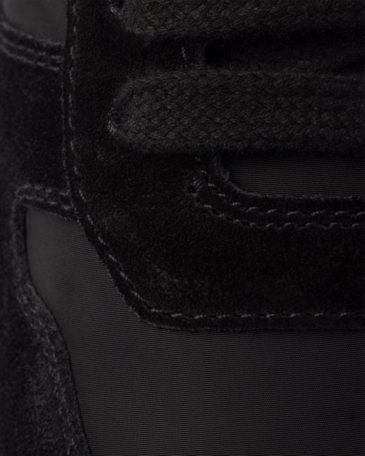 Prada Black Prax 2.0 Re-Nylon And Suede Sneakers