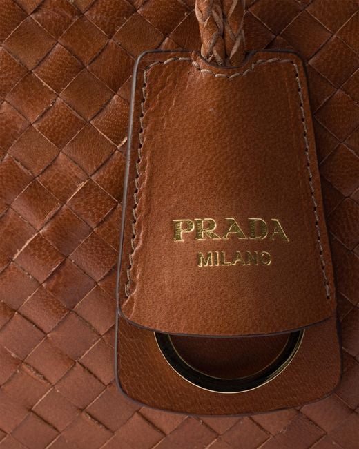 Prada Brown Large Leather Tote Bag