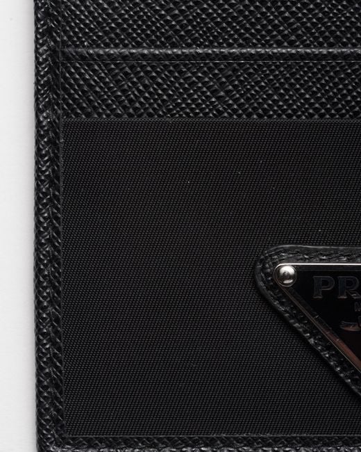 Prada White Re-Nylon Card Holder for men