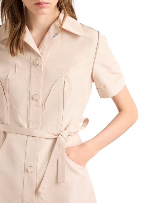 Prada Natural Faille Shirt Dress