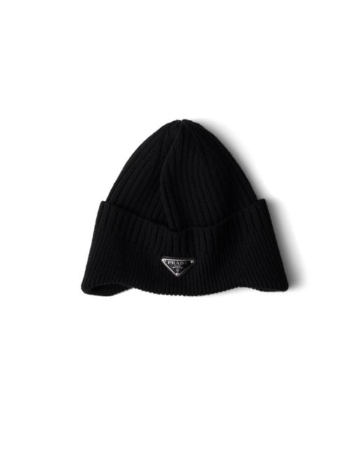 Berretto Con Logo di Prada in Black da Uomo