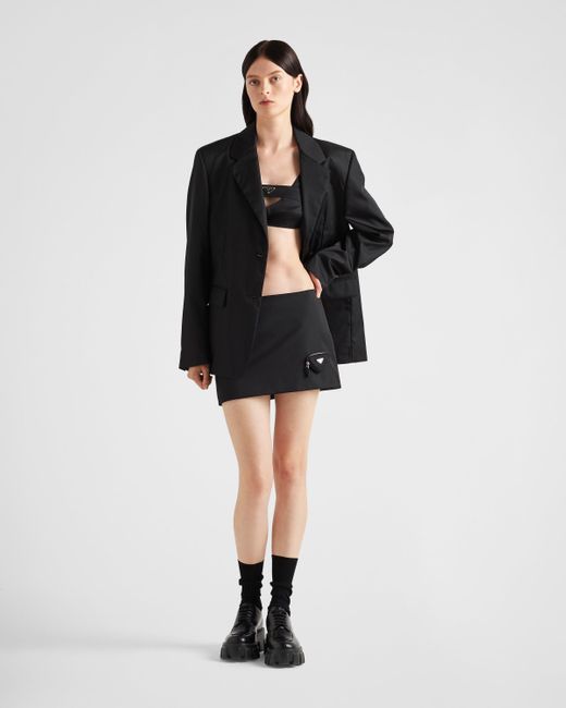 Prada Black Re-nylon Miniskirt