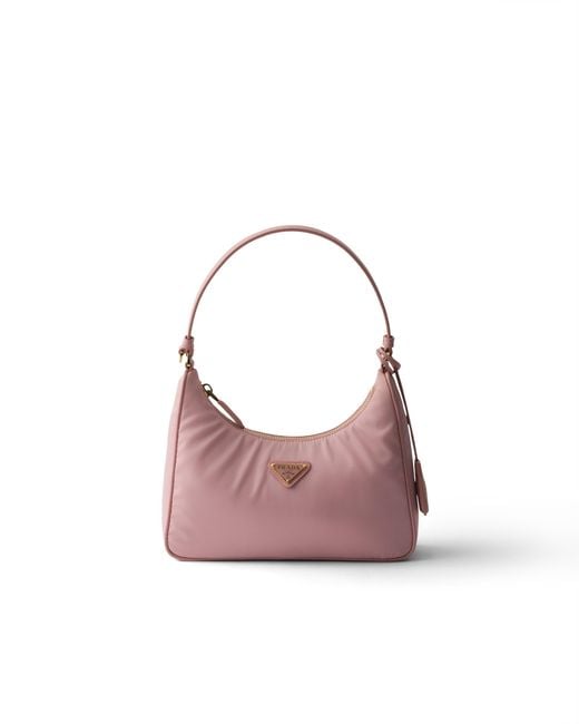 Prada Pink Re-Edition 2005 Re-Nylon And Saffiano Mini Bag