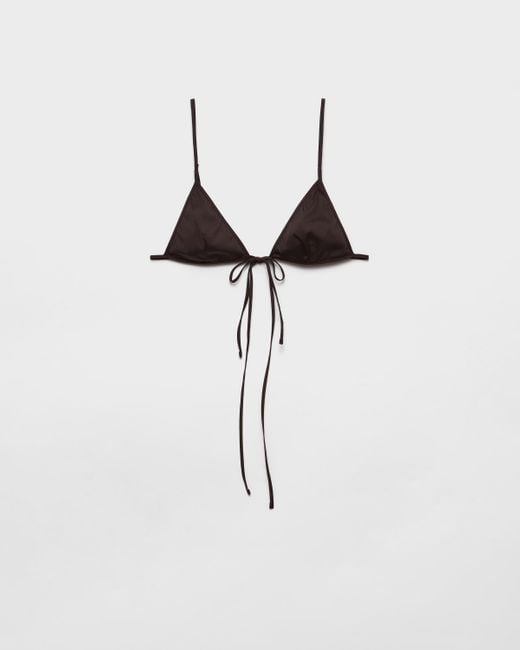 Prada Natural Stretch Poplin Bra