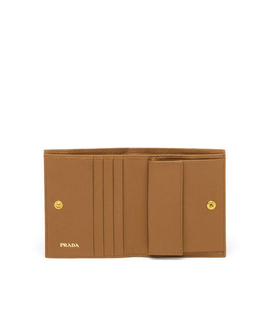 Prada White Small Leather Wallet