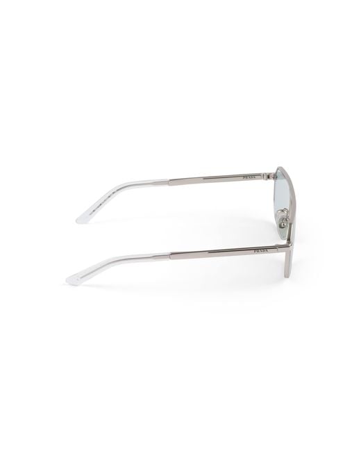 Prada Blue Sunglasses With The Iconic Metal Plaque for men