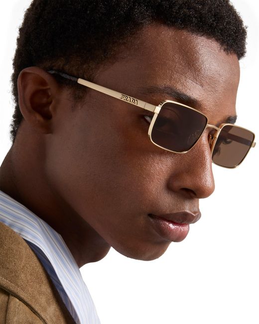 Prada White Sunglasses With Logo for men
