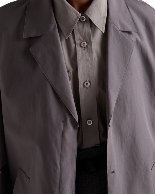 Prada Gray Short-Sleeved Poplin Shirt