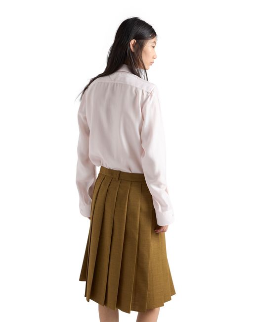 Prada Pink Silk Poplin Shirt