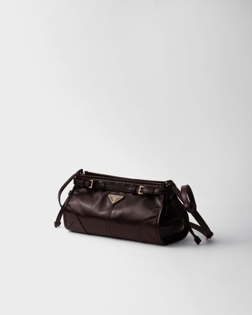 Prada Black Bonnie Kleine Schultertasche Aus Leder