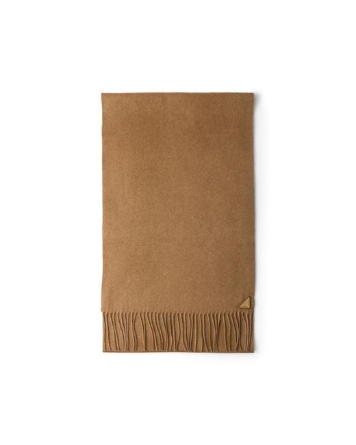 Prada Natural Silk And Cashmere Scarf