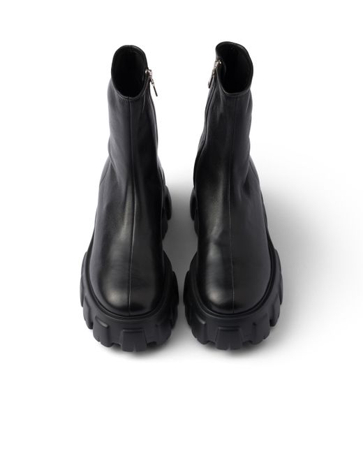 Botines Monolith De Napa Elástica, Mujer, Talla Prada de color Black