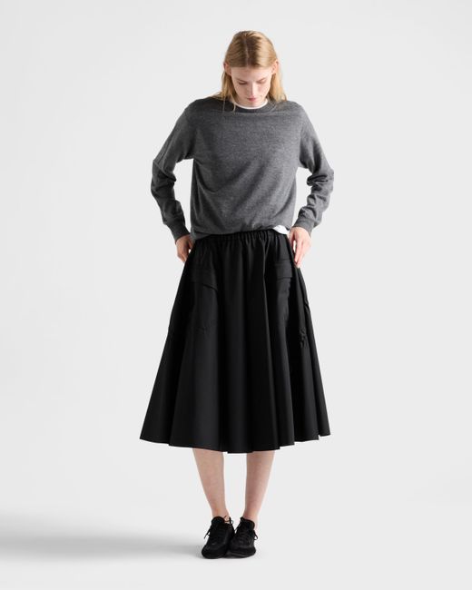 Prada Black Re-Nylon Circle Skirt