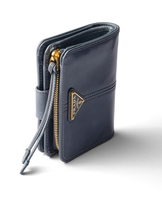 Prada Blue Small Leather Wallet