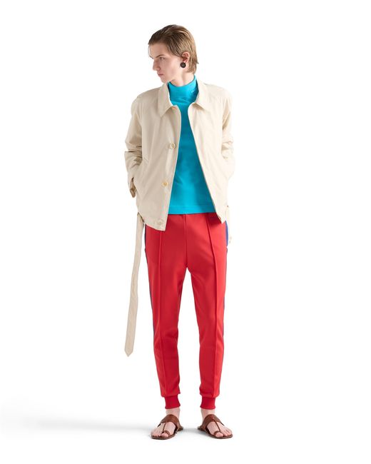Prada Blue Cotton Turtleneck Sweater for men