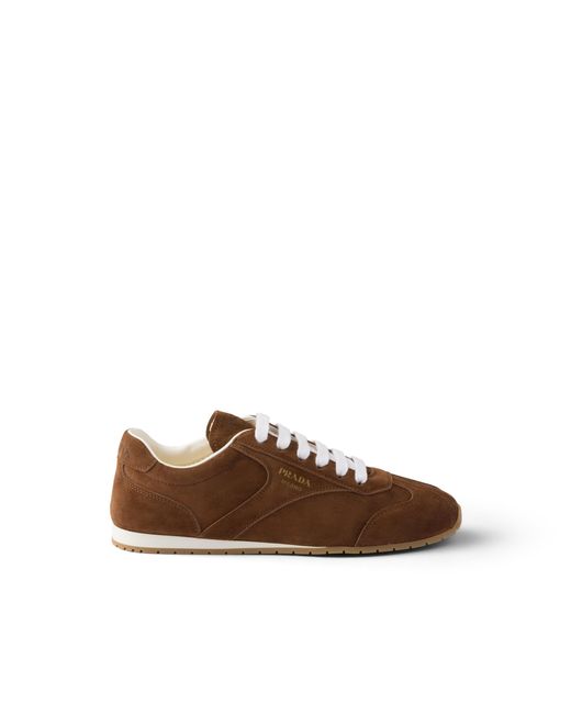 Prada Brown Suede Sneakers