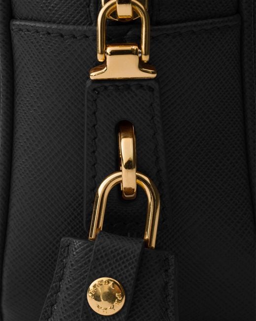 Prada Black Small Saffiano Leather Top-Handle Bag