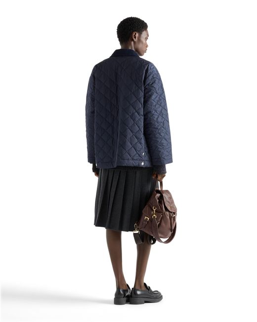 Prada Black Jupe Mi-Longue Plissée