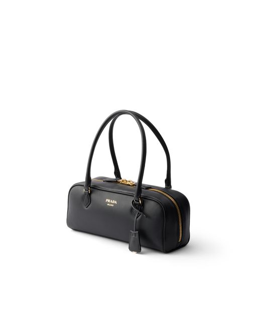Prada Black Medium Leather Top-Handle Bag