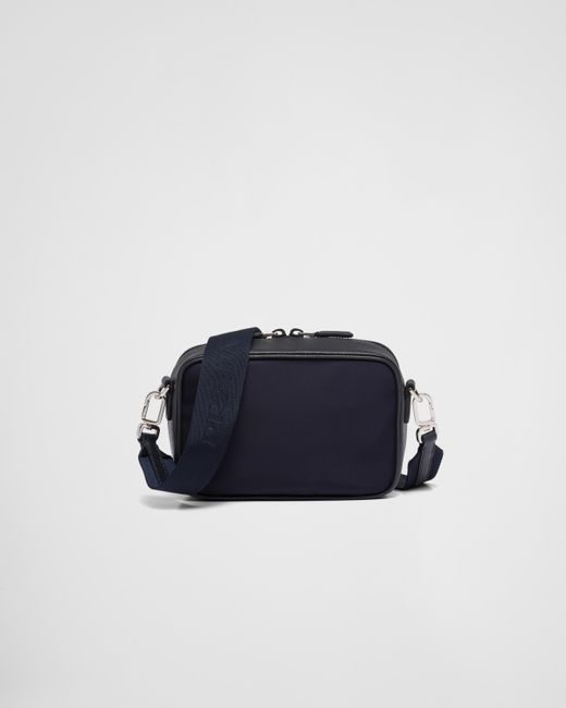 Prada Blue Brique Re-nylon And Saffiano Leather Bag for men