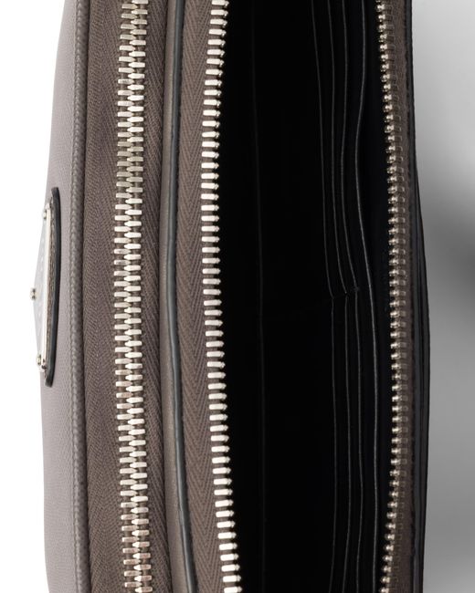 Prada Black Saffiano Leather Belt Bag for men