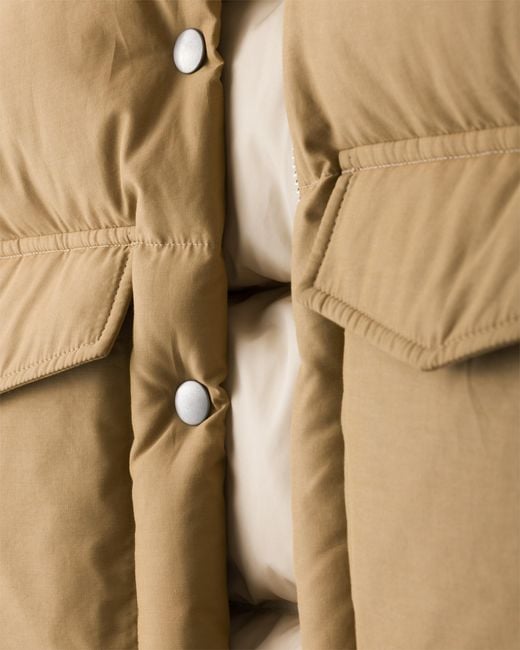 Prada Natural Medium-Weight Technical Fabric Down Jacket