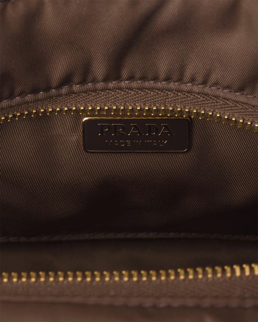 Prada Brown Explore Medium Re-Nylon Shoulder Bag With Flap