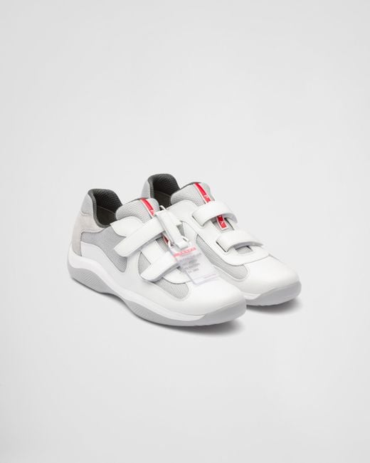 Sneakers America's Cup Original Con Strap di Prada in White da Uomo