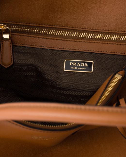 Prada Brown Large Leather Tote Bag