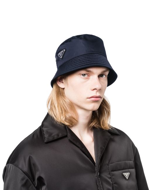 Prada Blue Midnight Re-Nylon Hat for men