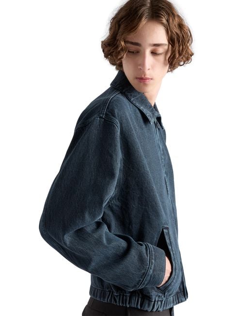 Prada Blue Denim Blouson Jacket for men