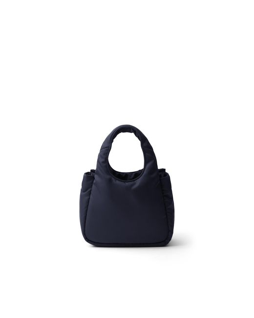 Prada Blue Mini Padded Re-Nylon Bag With Bow