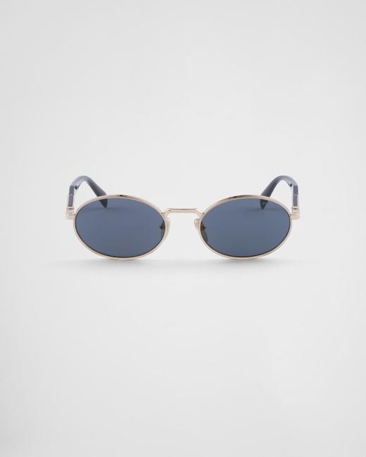 Prada Blue Sunglasses With Logo