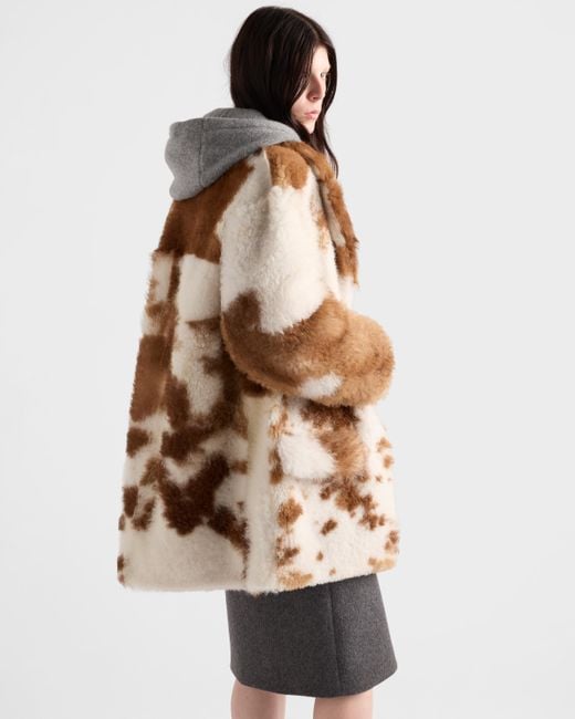 Prada Natural Shearling Coat