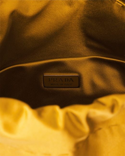 Prada Yellow Wish Silk Duchesse Pouch